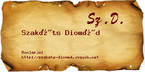 Szakáts Dioméd névjegykártya
